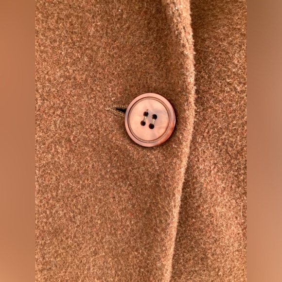 Vintage Brown Wool Blend Blazer Shoulder Pads Women's Size 10 PETITE Diversity - Picture 7 of 14